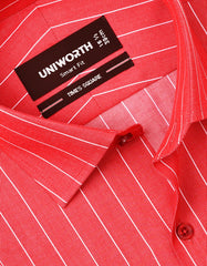 Stripe Red Tailored Smart Fit Shirt FS2821SF-15