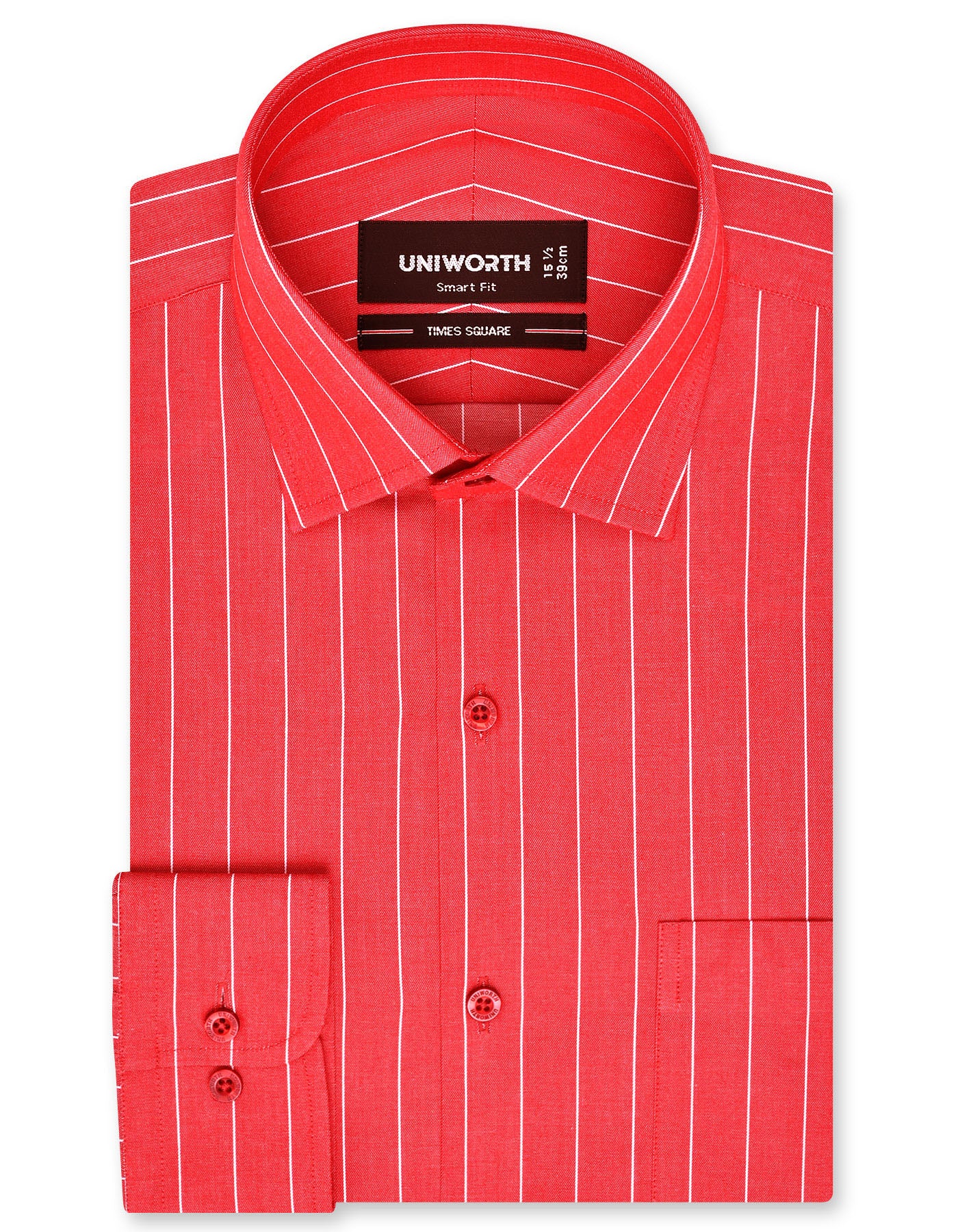 Stripe Red Tailored Smart Fit Shirt FS2821SF-14.5