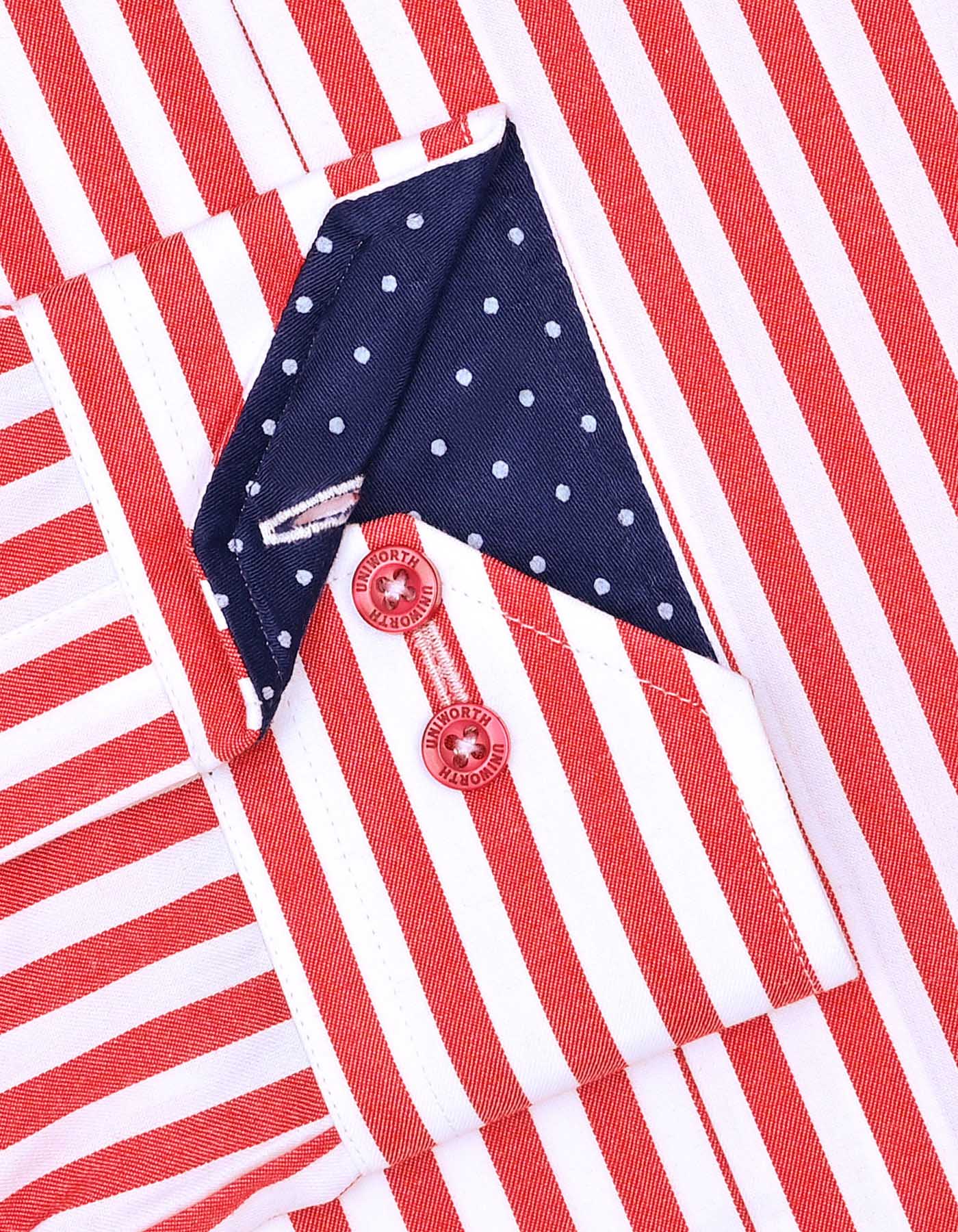Stripe Red Tailored Smart Fit Shirt FS2822-1SF-15.5