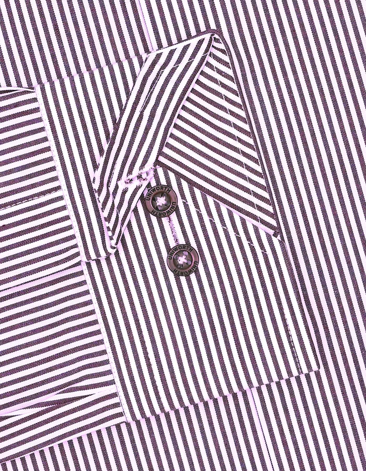 Stripe Maroon Classic Fit Shirt FS2825RF-15.5