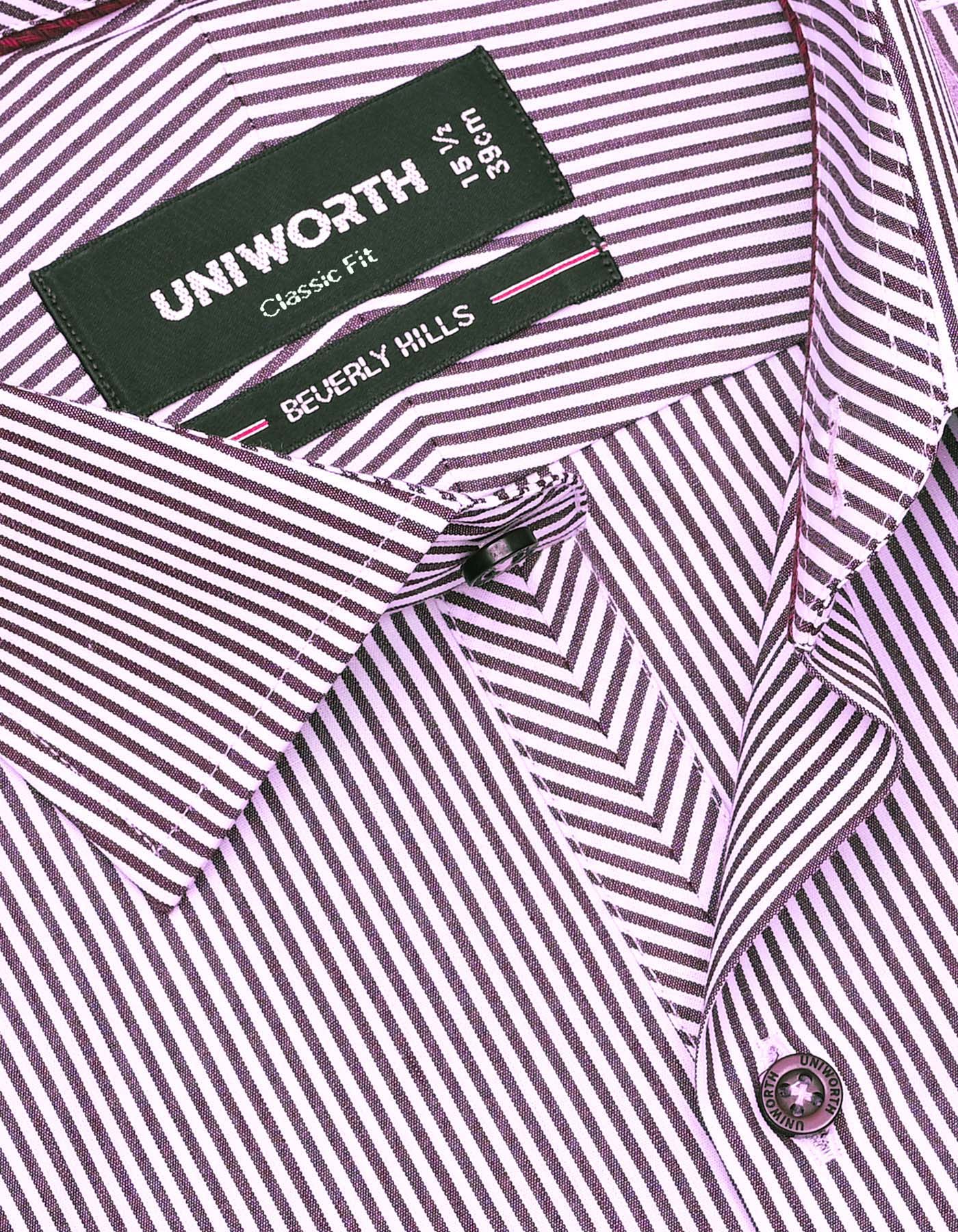 Stripe Maroon Classic Fit Shirt FS2825RF-15