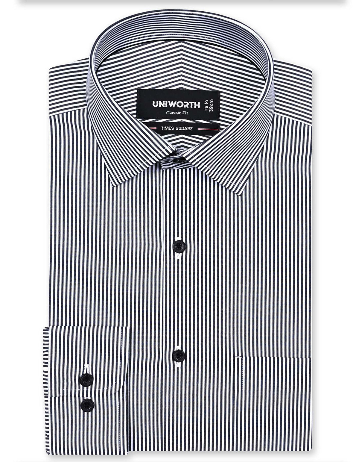 Stripe Black Classic Fit Shirt FS2826RF-14.5
