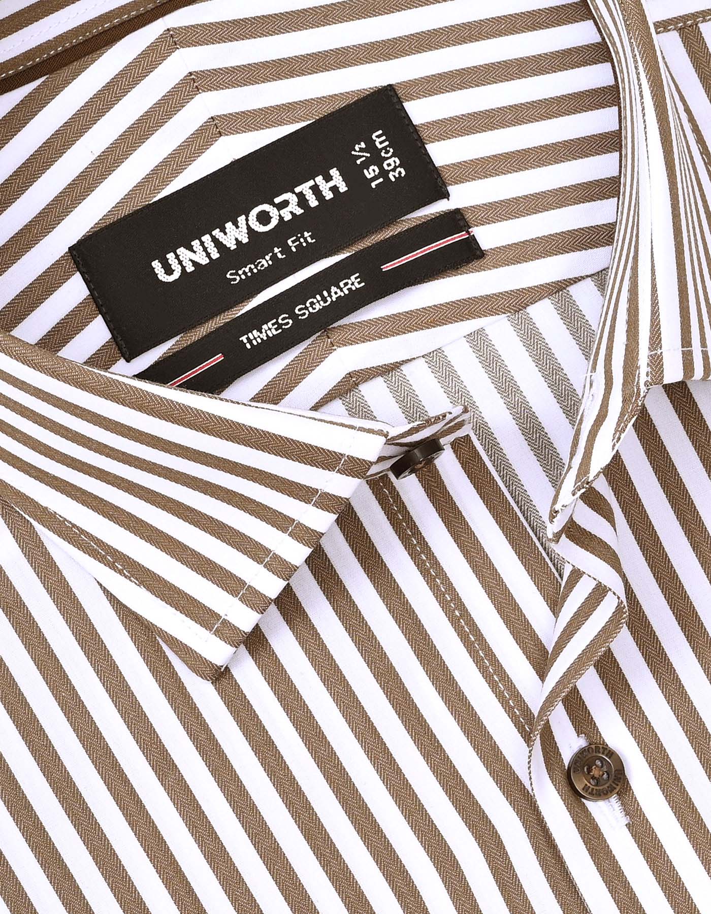Stripe Brown Tailored Smart Fit Shirt FS2830SF-15