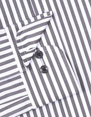 Stripe D Grey Tailored Smart Fit Shirt FS2831-1SF-15.5