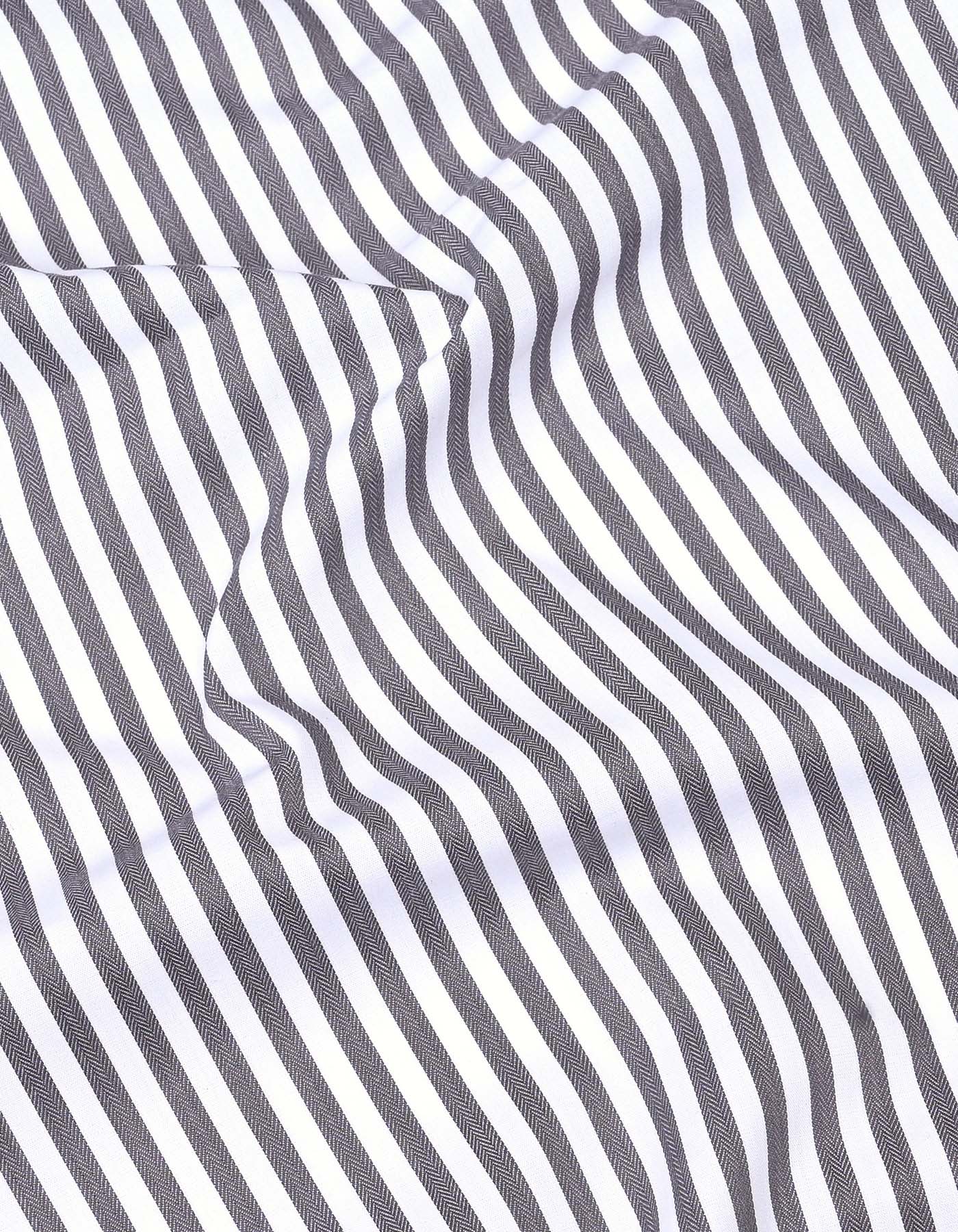 Stripe D Grey Tailored Smart Fit Shirt FS2831-1SF-16
