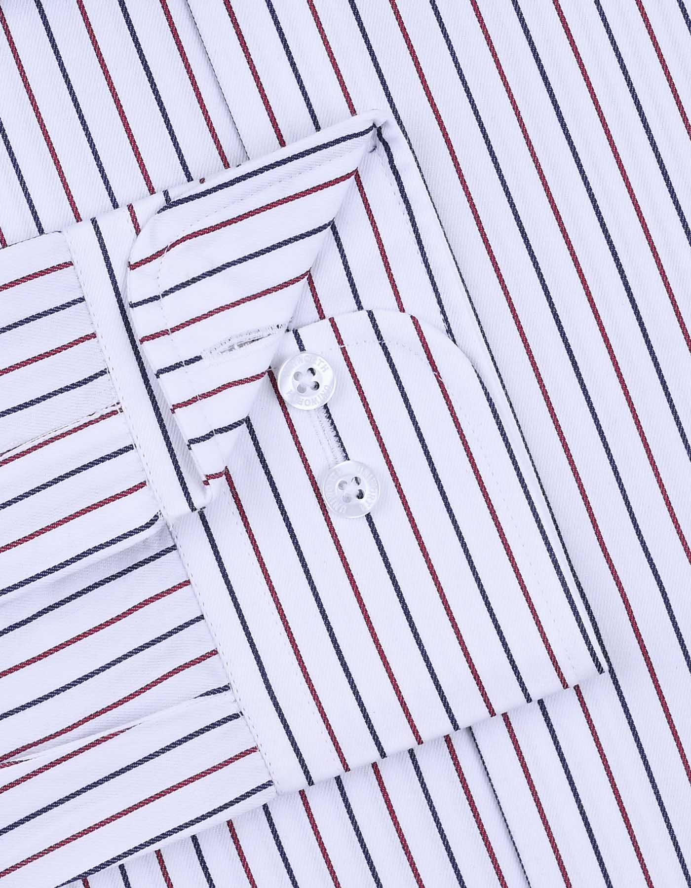 Stripe Red Classic Fit Shirt FS2833-1RF-15.5