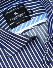 Stripe Navy Tailored Smart Fit Shirt FS2833SF-15