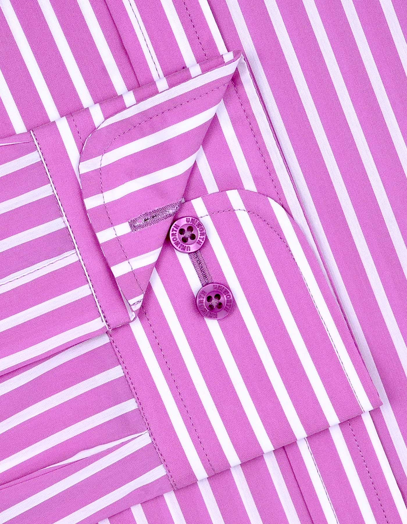 Stripe Mauve Classic Fit Shirt FS2842RF-15.5