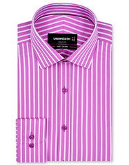 Stripe Mauve Classic Fit Shirt FS2842RF-14.5