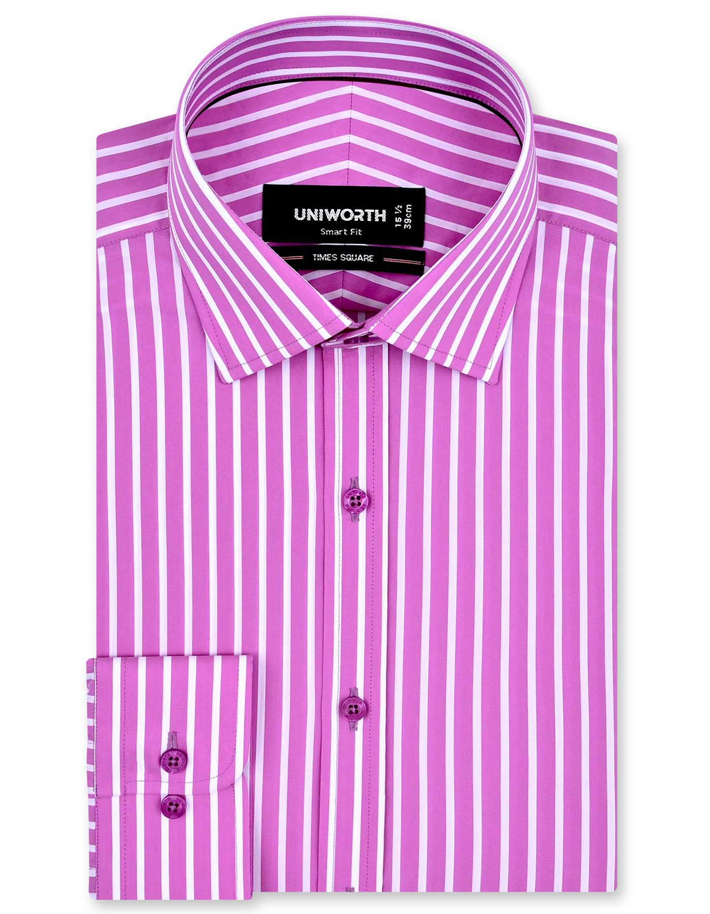 Stripe Mauve Tailored Smart Fit Shirt FS2842SF-14.5