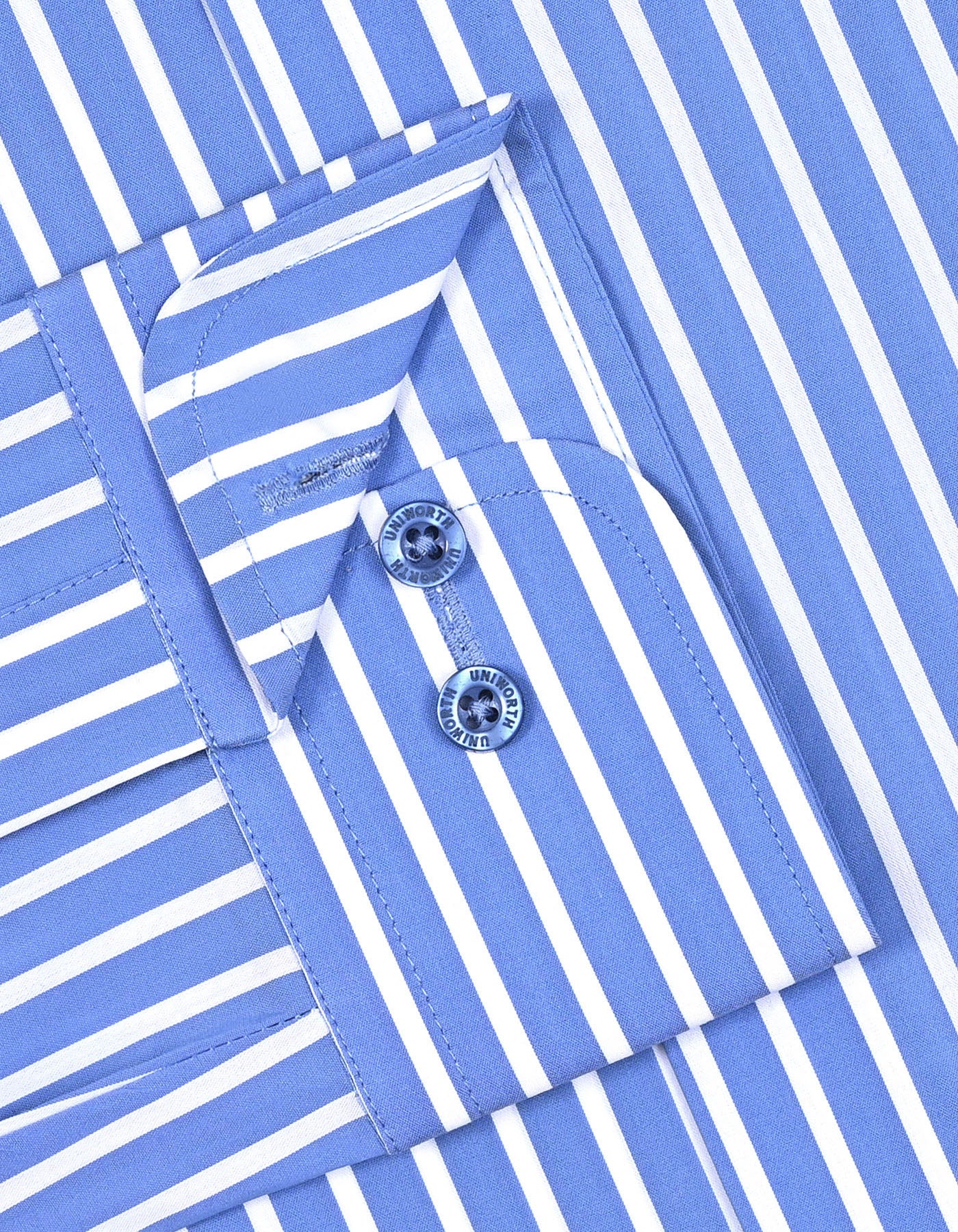 Stripe M Blue Tailored Smart Fit Shirt FS2846-1SF-15.5