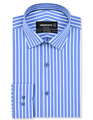 Stripe M Blue Tailored Smart Fit Shirt FS2846-1SF-14.5