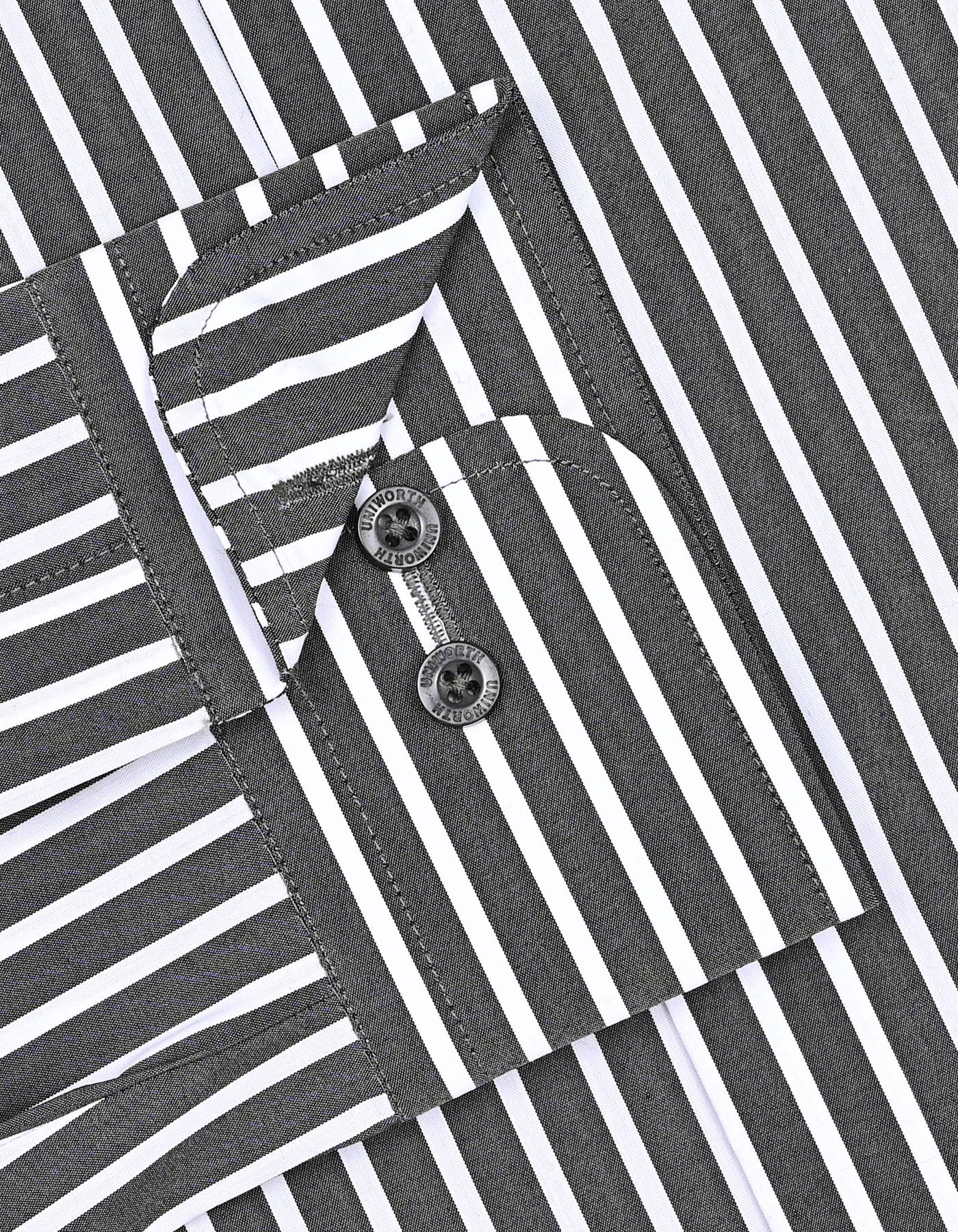 Stripe Black Classic Fit Shirt FS2849RF-15.5