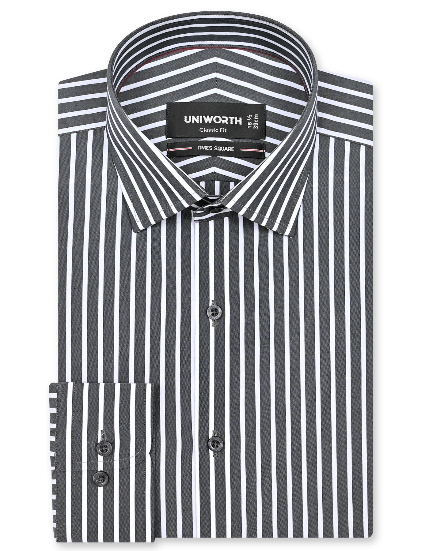 Stripe Black Classic Fit Shirt FS2849RF-14.5