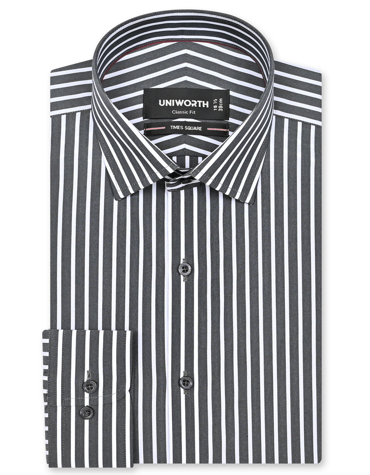 Stripe Black Classic Fit Shirt FS2849RF-14.5