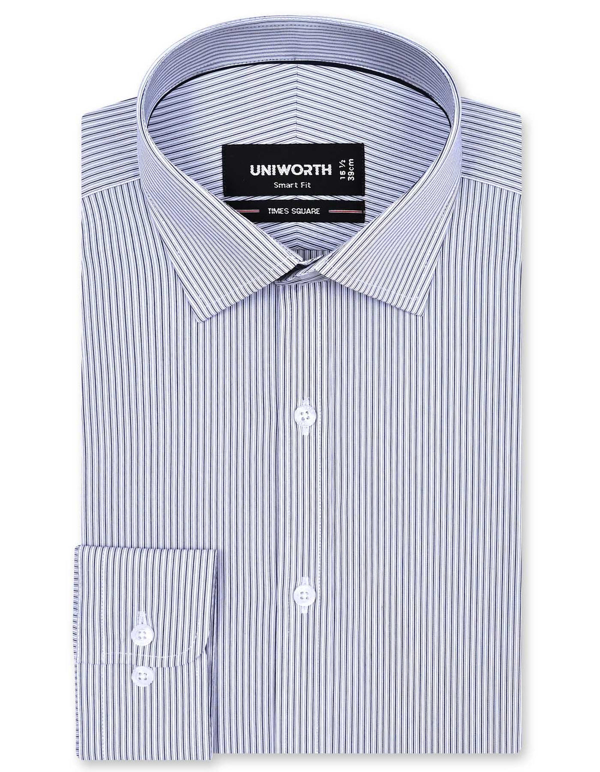 Stripe Navy Tailored Smart Fit Shirt FS2853-1SF-14.5