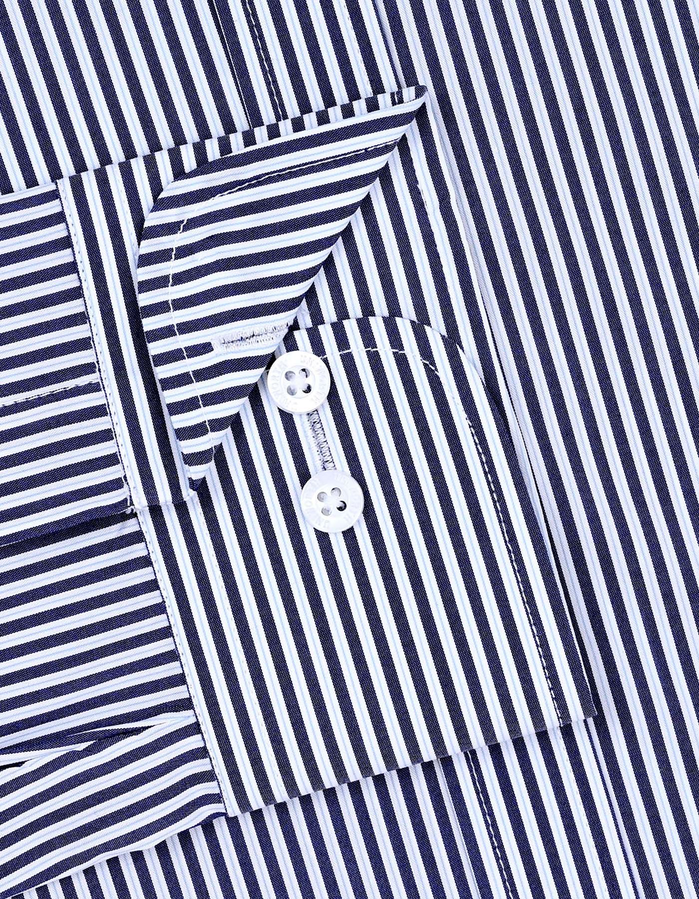 Stripe Navy Tailored Smart Fit Shirt FS2855-1SF-15.5