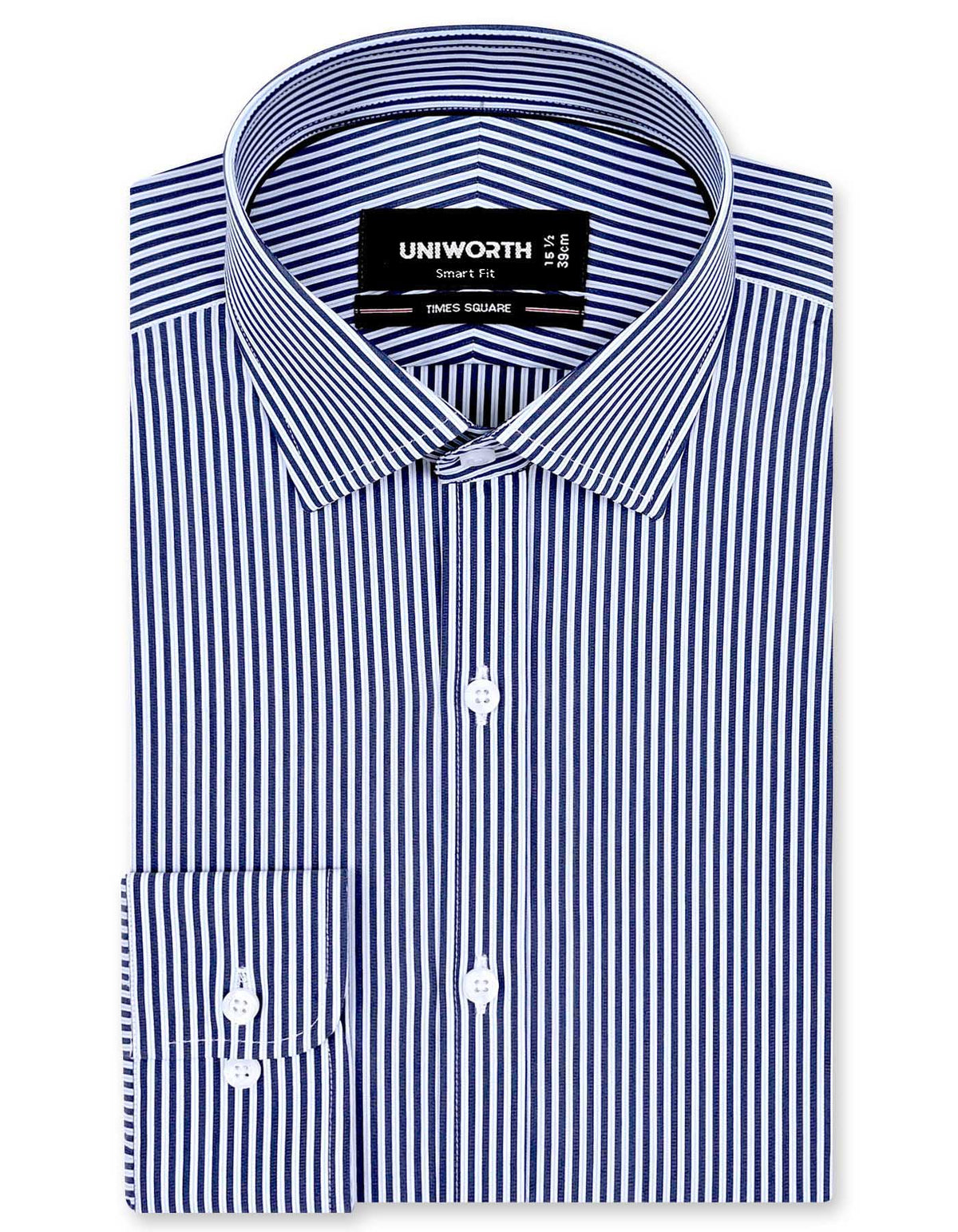 Stripe Navy Tailored Smart Fit Shirt FS2855-1SF-14.5