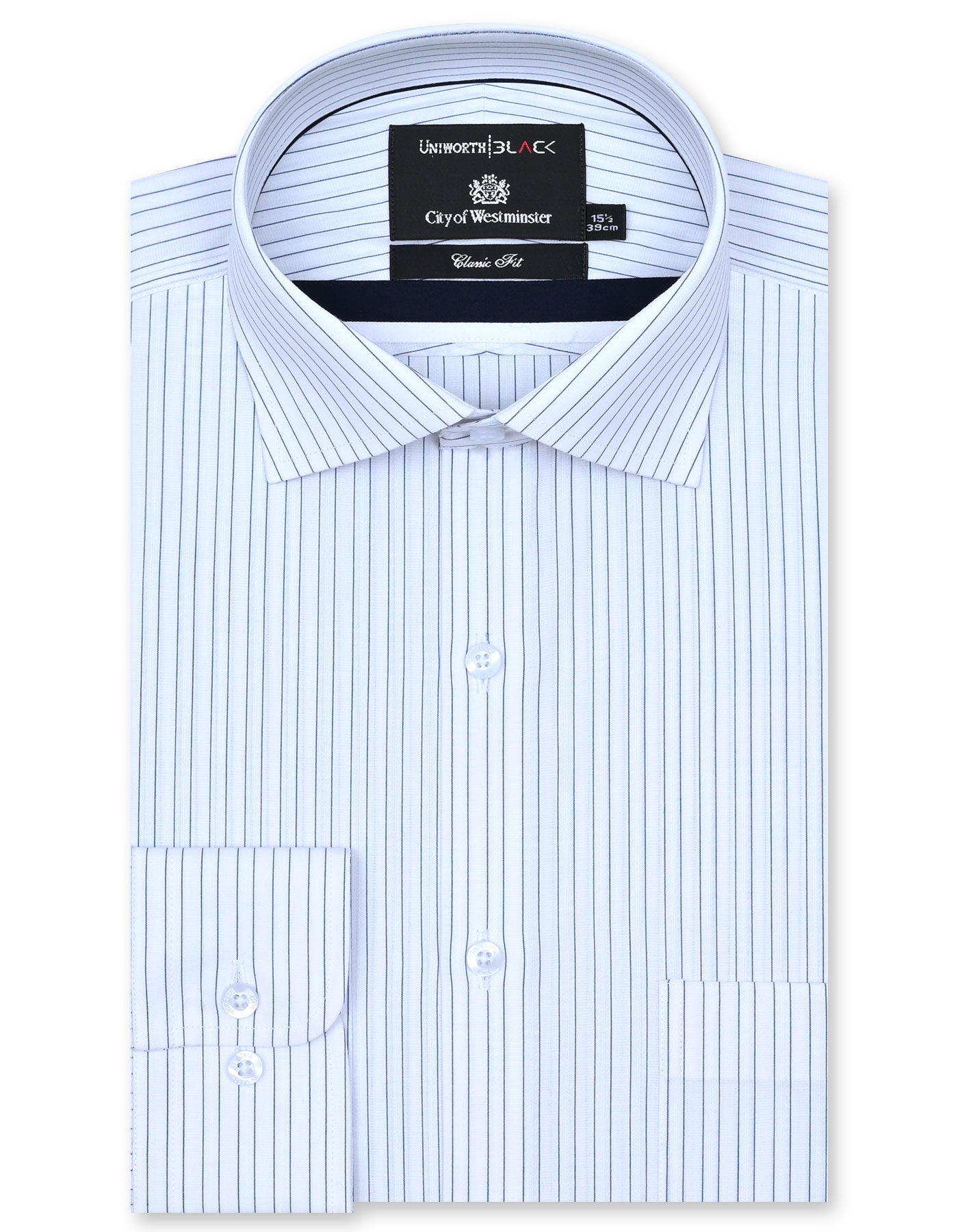 Stripe Navy Classic Fit Shirt FS2856RF-14.5
