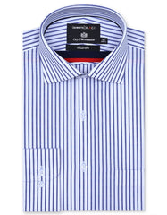Stripe Blue Tailored Smart Fit Shirt FS2857-1SF-14.5