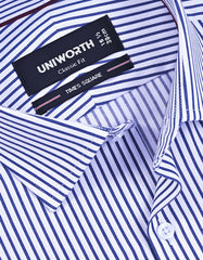Stripe Navy Classic Fit Shirt FS2859-1RF-15