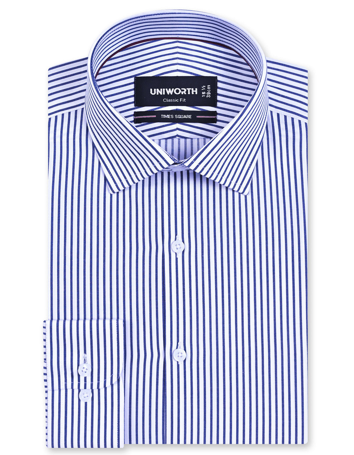 Stripe Navy Classic Fit Shirt FS2859-1RF-14.5