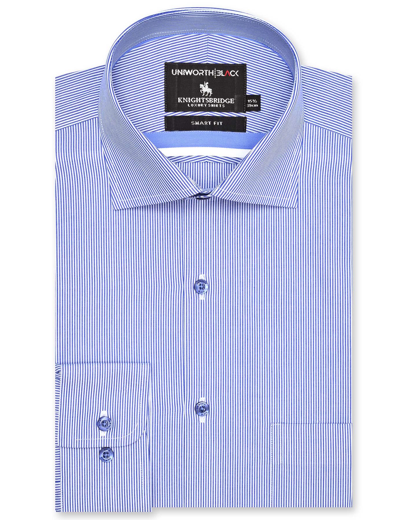 Stripe Blue Tailored Smart Fit Shirt FS2861SF-14.5