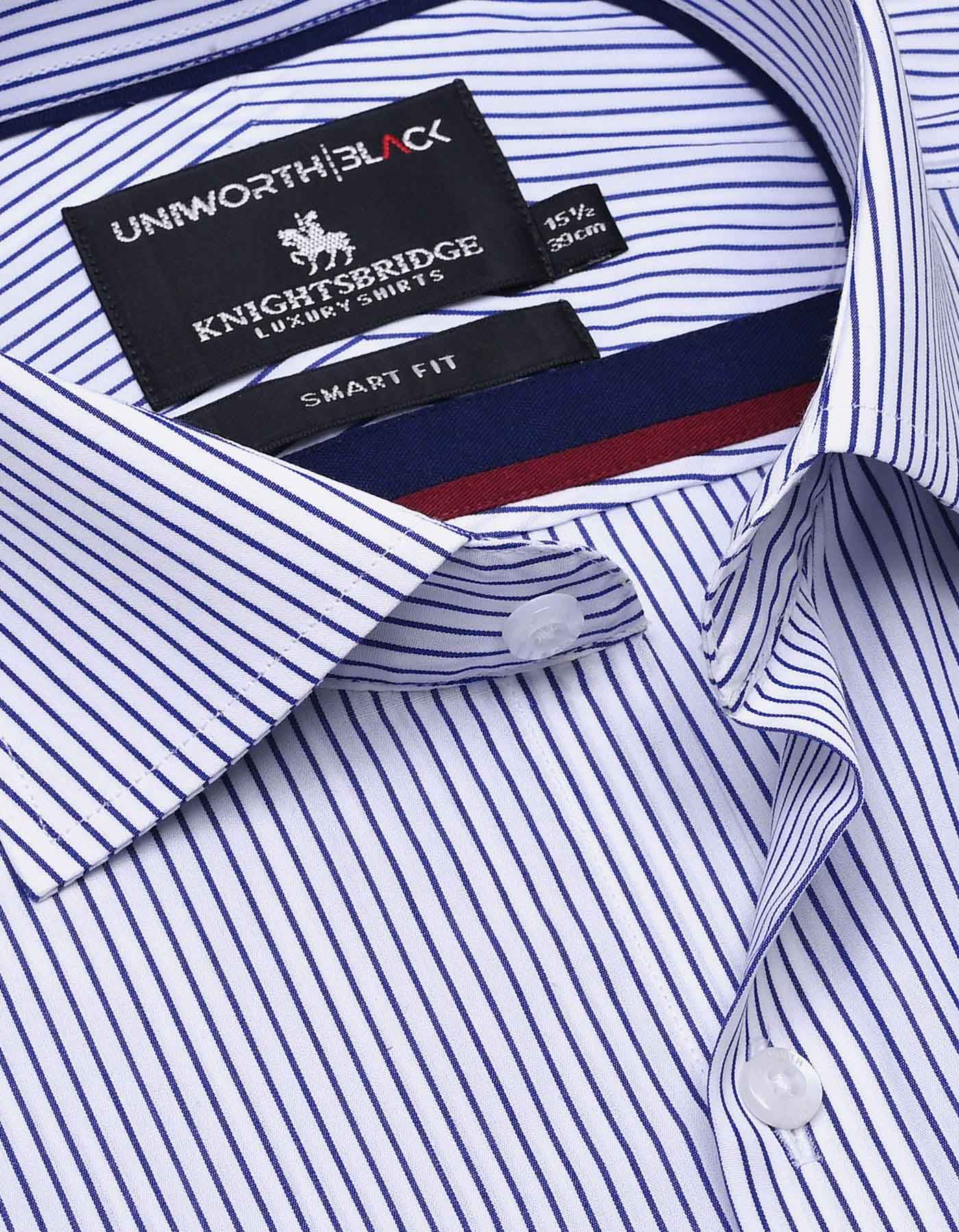 Stripe Navy Tailored Smart Fit Shirt FS2865SF-15