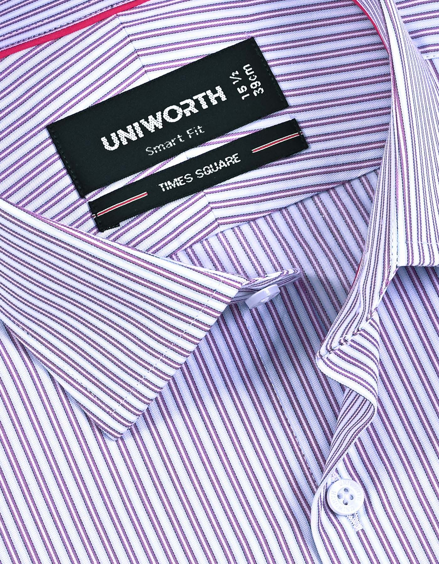 Stripe Pink Tailored Smart Fit Shirt FS2866-1SF-15