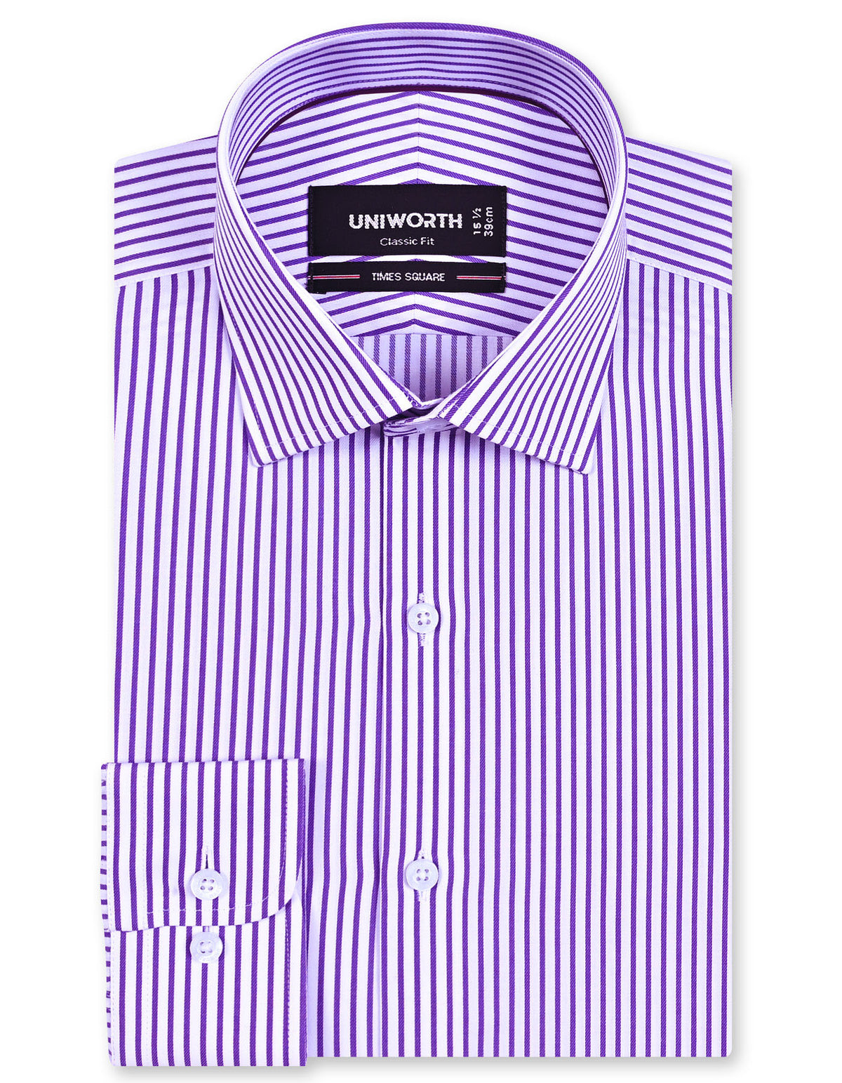 Stripe Purple Classic Fit Shirt FS2869-1RF-14.5