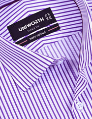 Stripe Purple Tailored Smart Fit Shirt FS2869-1SF-15