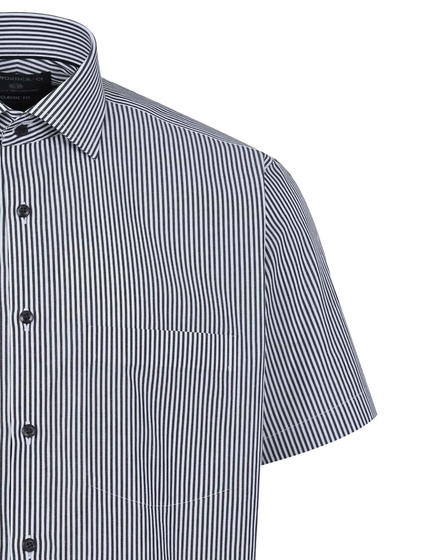 Stripe Black Smart Fit Shirt FS2874SH-15.5