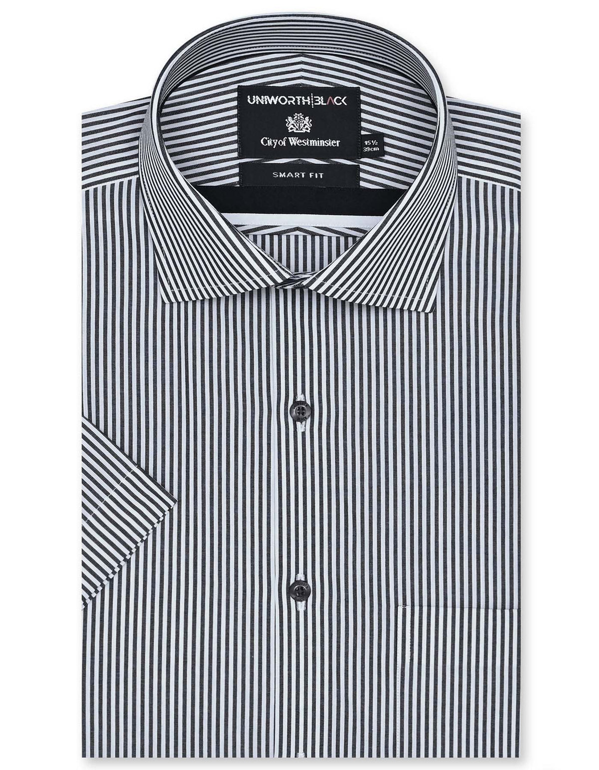 Stripe Black Smart Fit Shirt FS2874SH-14.5