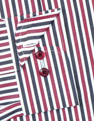 Stripe Maroon Classic Fit Shirt FS2875RF-15.5