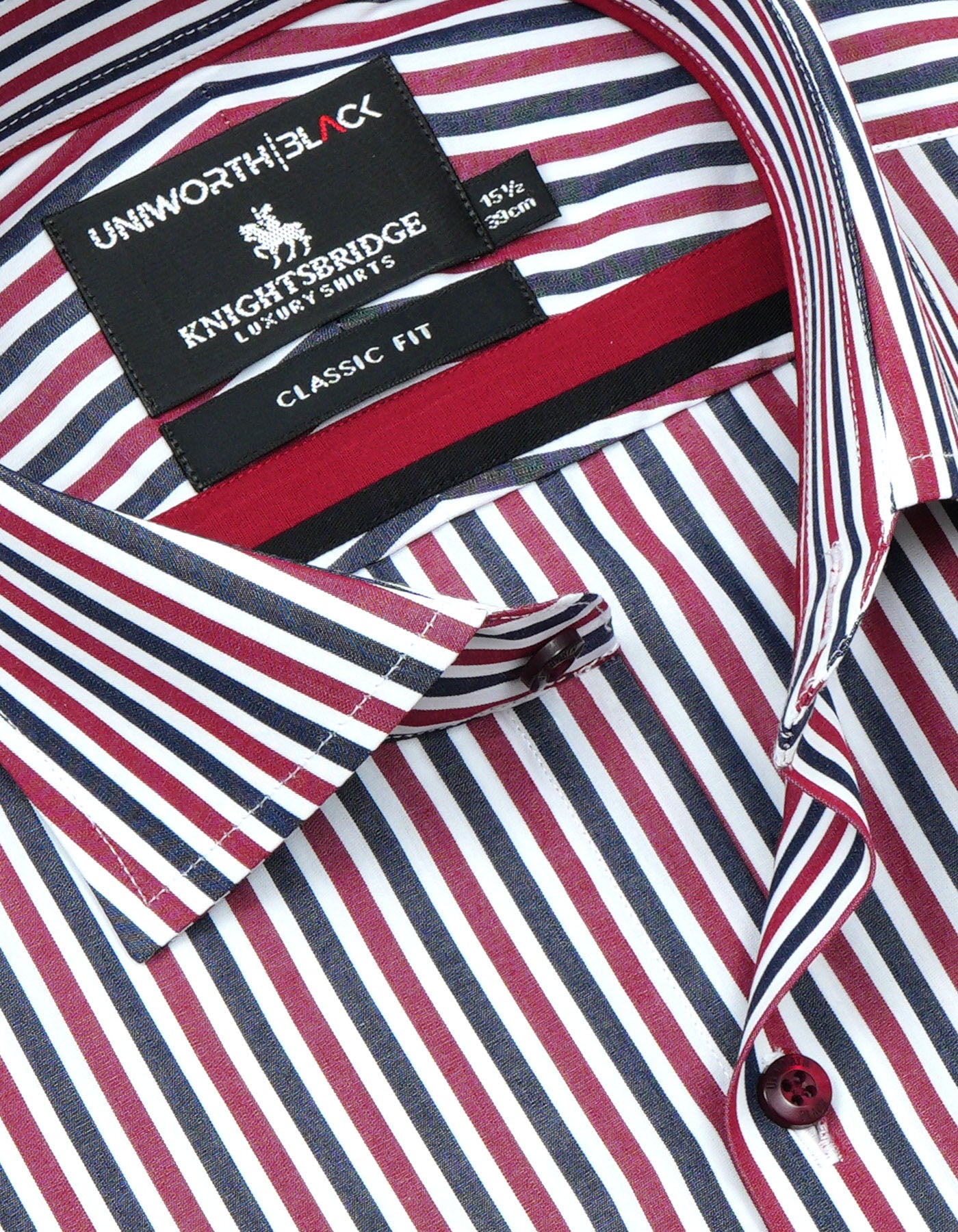 Stripe Maroon Classic Fit Shirt FS2875RF-15