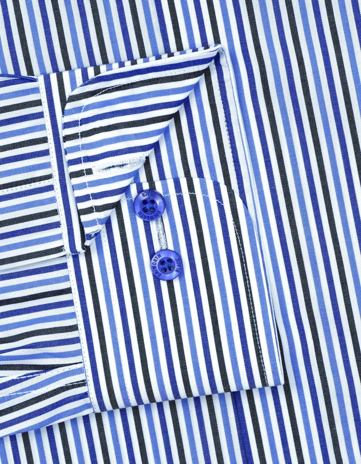 Stripe Royal Blue Classic Fit Shirt FS2877-1RF-15.5