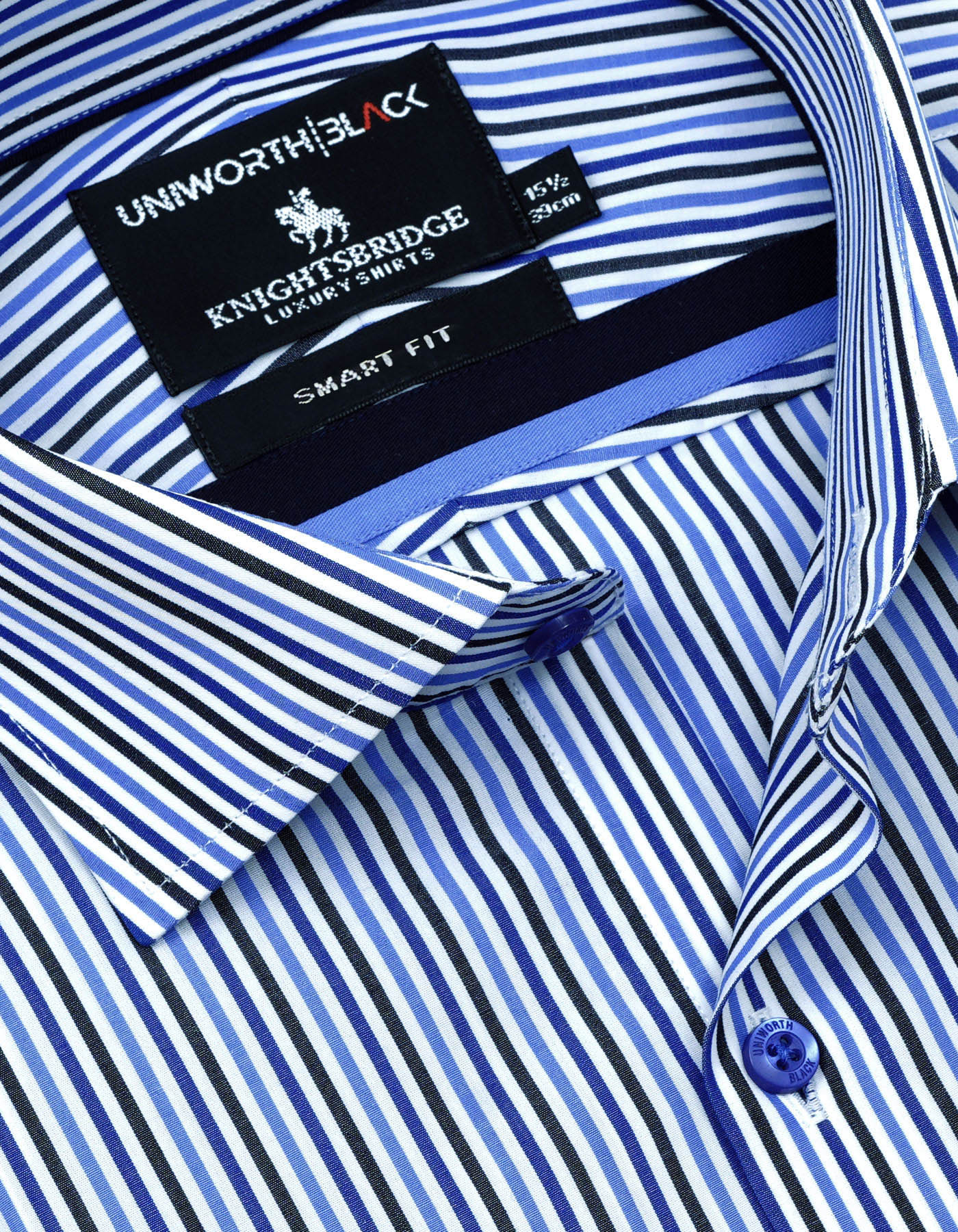 Stripe Royal Blue Tailored Smart Fit Shirt FS2877-1SF-15