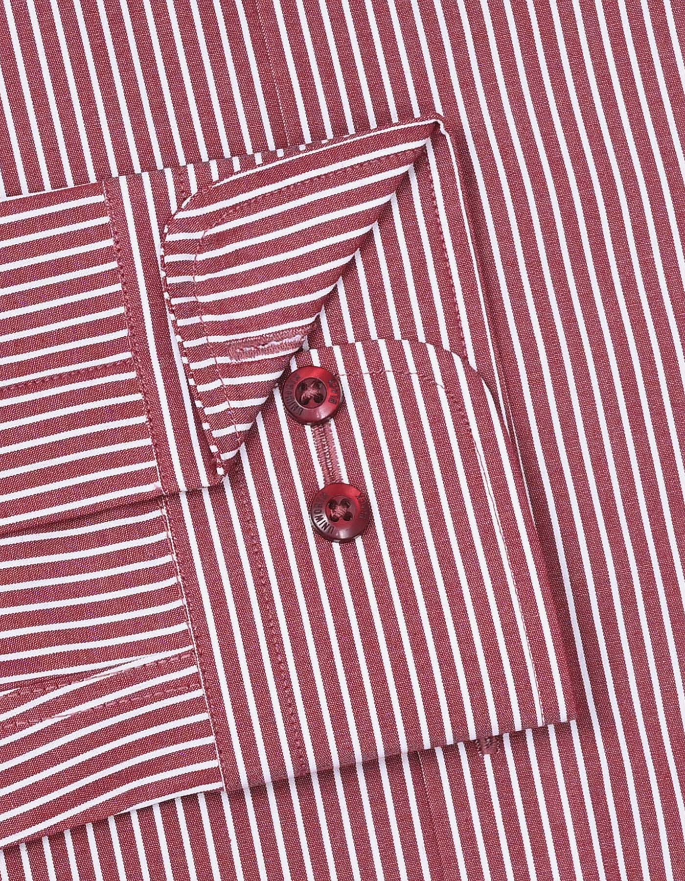 Stripe Maroon Classic Fit Shirt FS2879-1RF-15.5