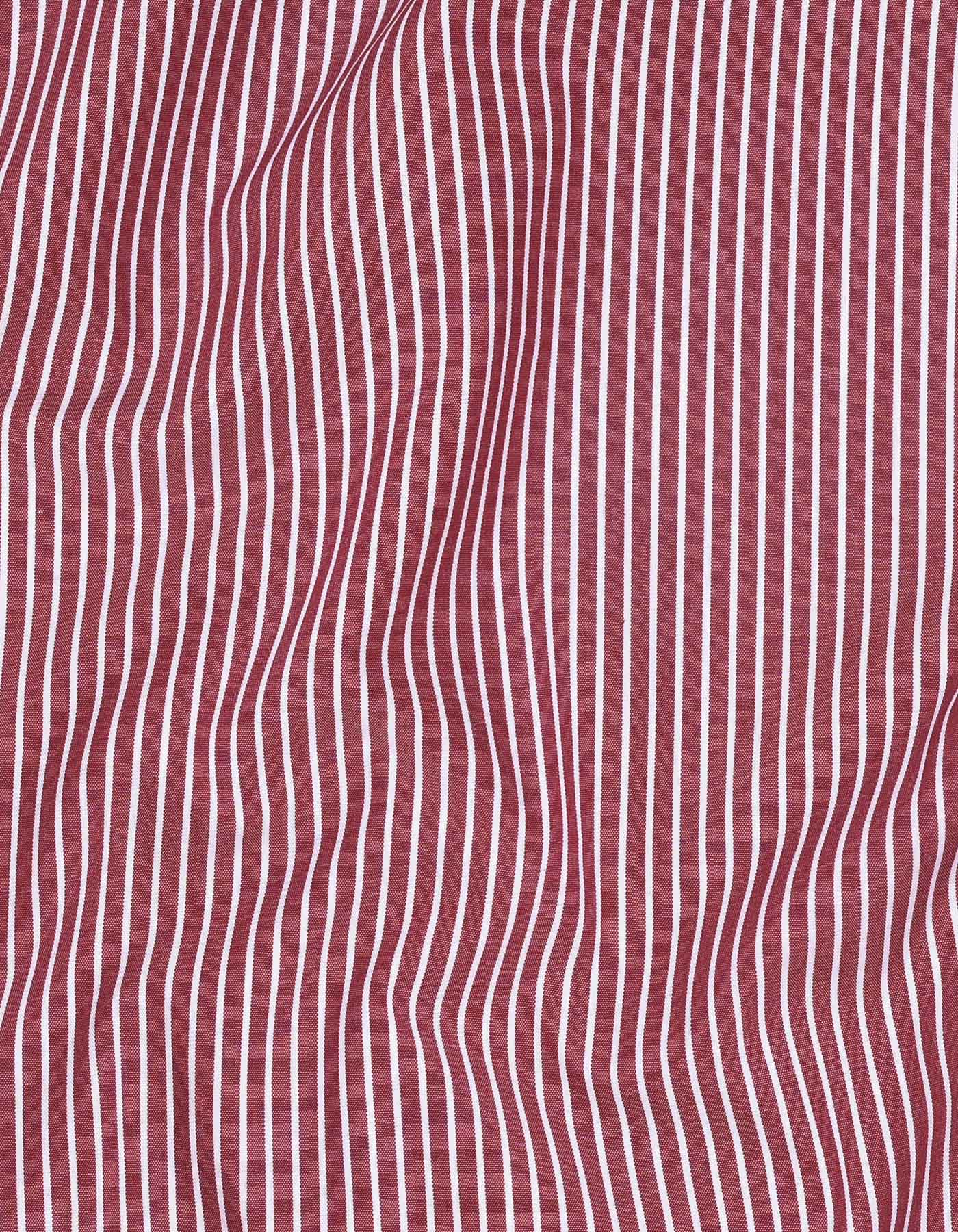 Stripe Maroon Classic Fit Shirt FS2879-1RF-16