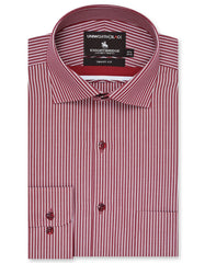 Stripe Maroon Tailored Smart Fit Shirt FS2879-1SF-14.5