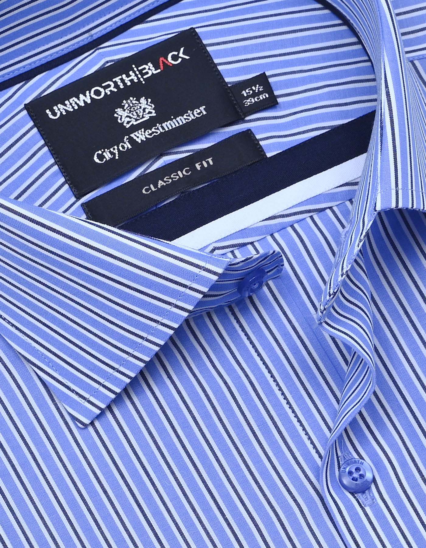 Stripe Blue Classic Fit Shirt FS2880-1RH-15