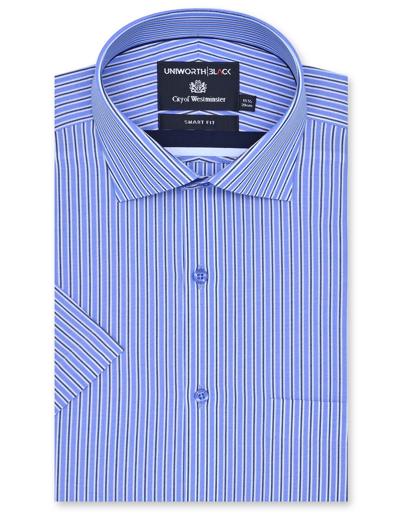 Stripe Blue Smart Fit Shirt FS2880-1SH-14.5