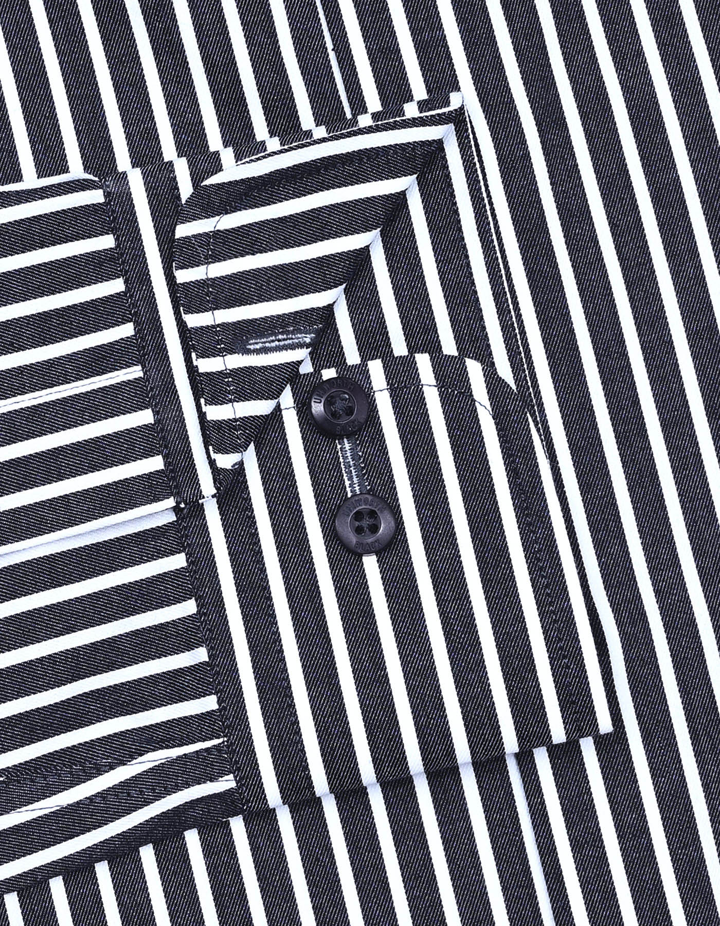 Stripe Black Tailored Smart Fit Shirt FS2882-1SF-15.5