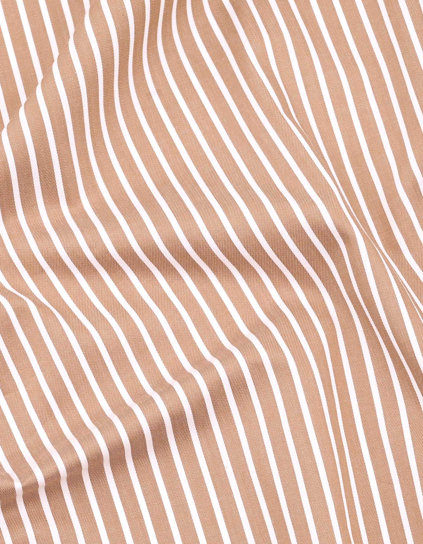 Stripe Beige Classic Fit Shirt FS2885-2RF-16