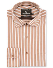 Stripe Beige Classic Fit Shirt FS2885-2RF-14.5