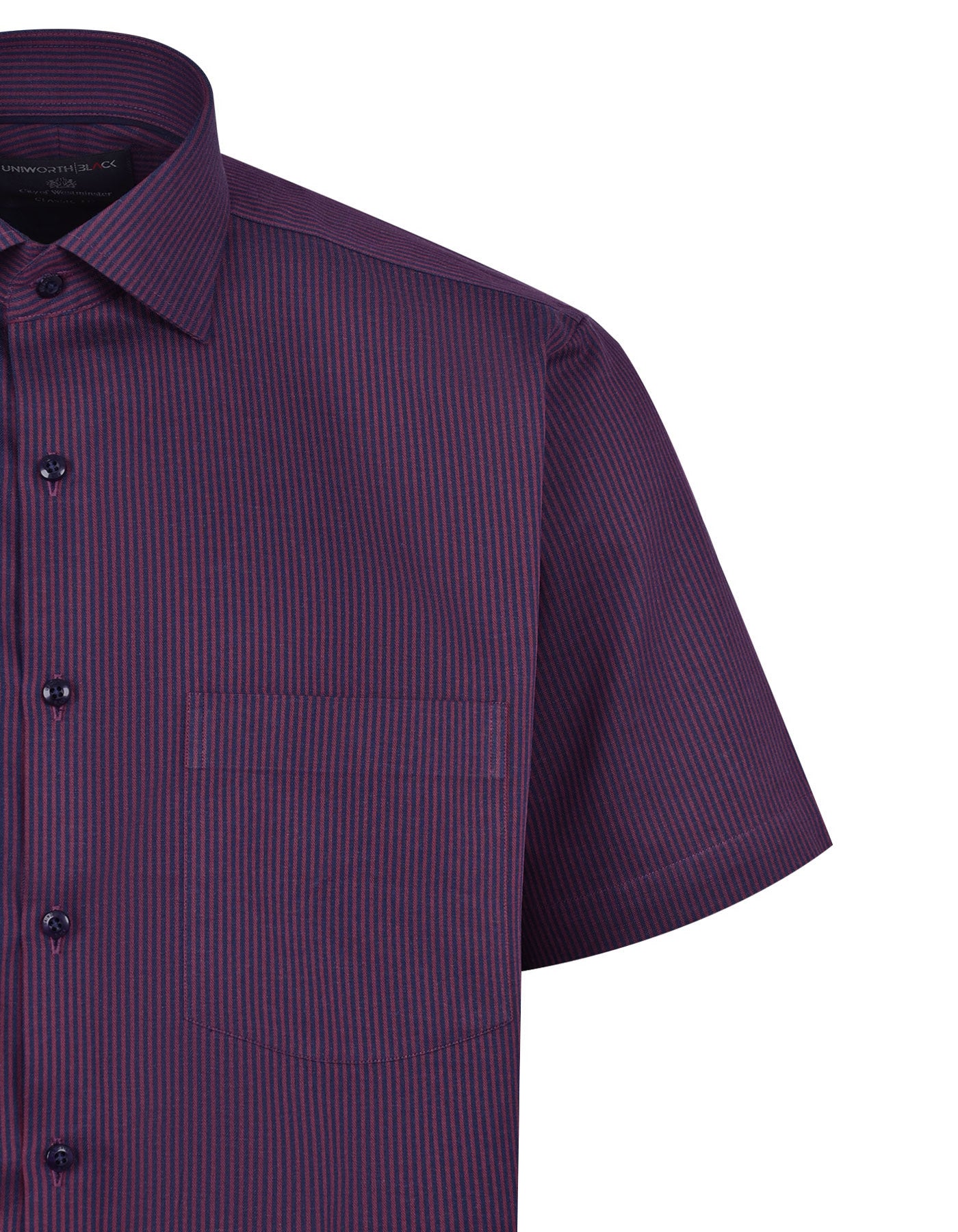 Stripe Maroon Classic Fit Shirt FS2888RH-15.5