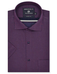 Stripe Maroon Classic Fit Shirt FS2888RH-14.5