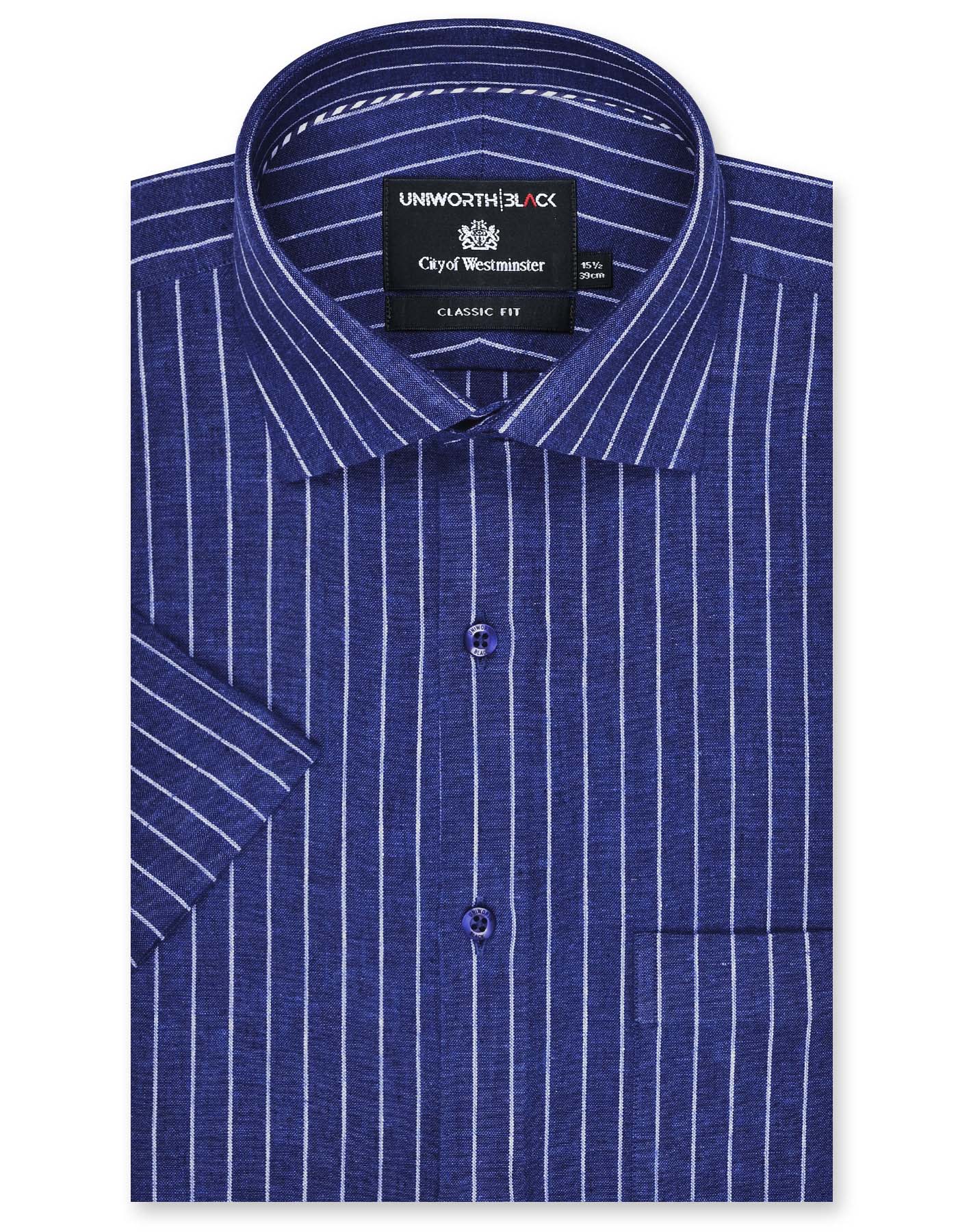 Stripe Navy Classic Fit Shirt FS2897RH-14.5