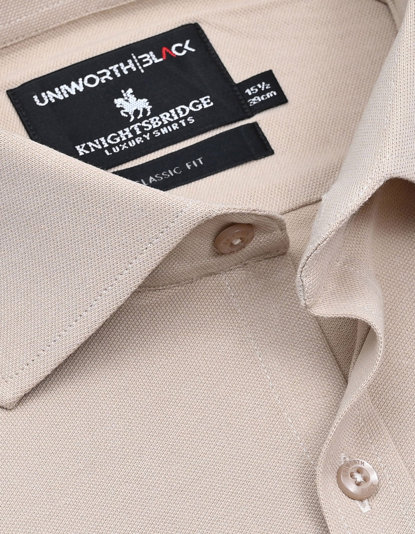 Plain Beige Classic Fit Shirt FS28RF-15