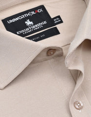 Plain Beige Classic Fit Shirt FS28RF-15